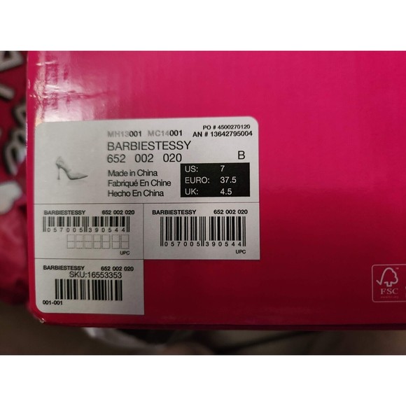 *LIMITED* ALDO x Barbie Clear Pink Stiletto Heel w/ Rhinestones Women SIZE 7 - Picture 9 of 9